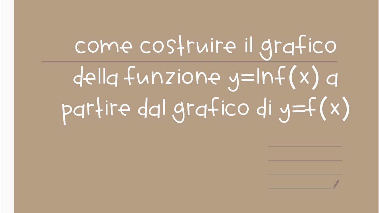 Come costruire il grafico di y=lnf(x) a partire dal grafico di y=f(x)