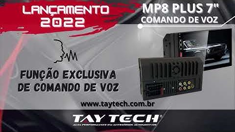 CENTRAL MULTIMÍDIA MP5 MP8 TAY TECH ESPELHAMENTO ANDROID E IOS E CONTROLE POR COMANDOS DE VOZ