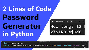 Password Generator in Python - 2 Lines of Code