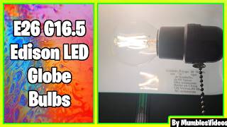 The Lightbulb Meta E26 G16.5 Edison Led Globe Bulbs Review || MumblesVideos Product Review