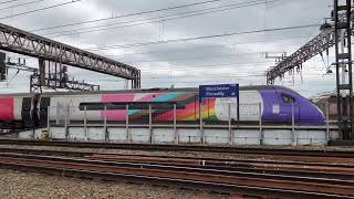 Avanti West Coast Pride Pendolino Livery & Trans Pennine Express Nova 3 leaving Manchester Picc