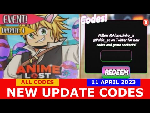 Anime Lost Simulator Codes April (NEW EVENT 2X EGGS) 2023