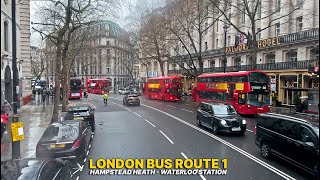 London Bus Ride: Bus Route 1 - Hampstead to Waterloo Station | Upper Deck POV 🚌