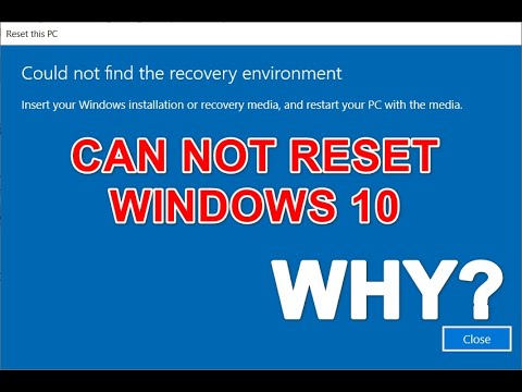 Fix lỗi "Could not find the recovery environment" trong Windows 10.