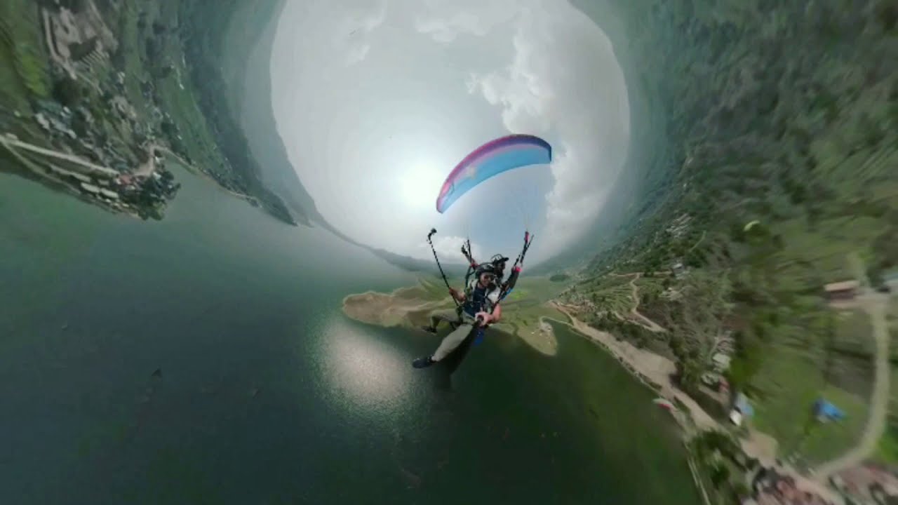 ⁣Acrobatic and Shynchro Flight Paragliding In Pokhara ,Nepal