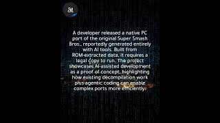 AI-generated native PC port of Super Smash Bros. is now released