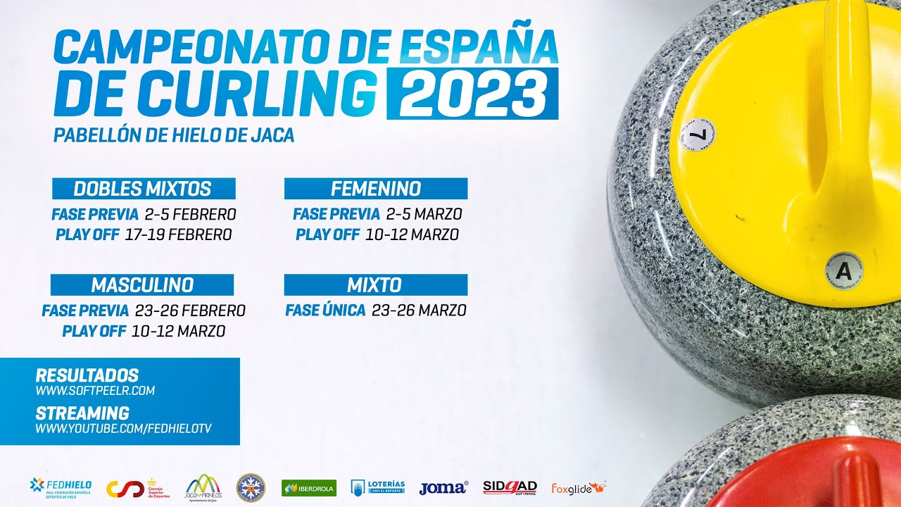 Campeonato de España de Curling 2023 DOBLES MIXTOS (Round Robin) Sábado 1330h