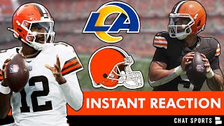 Shedeur Sanders STRUGGLES, Dillon Gabriel Backup QB Browns vs. Rams Highlights, Instant Reaction
