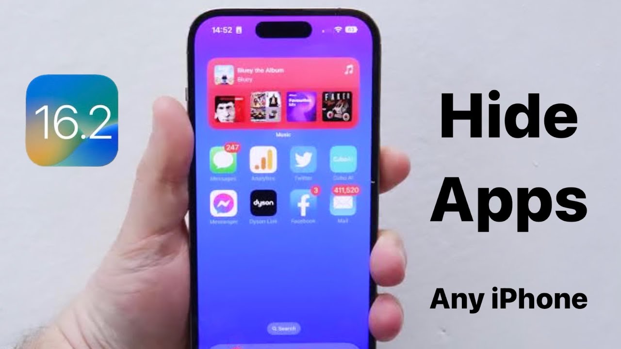 how-to-hide-apps-on-any-iphone-ios-16-2-youtube