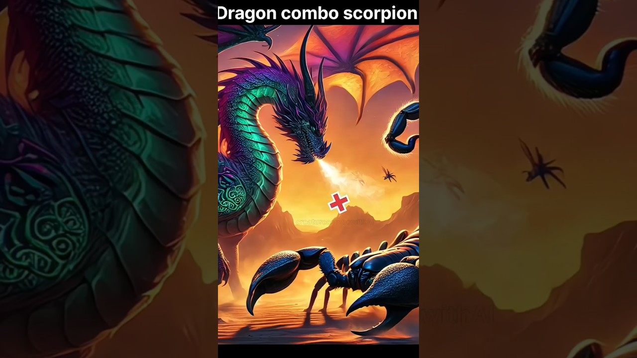 Incredible dragon fusion scorpion animal 