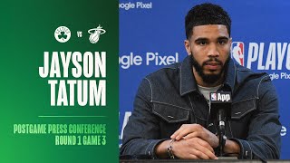 Jayson Tatum Postgame Press Conference | Round 1 Game 3 at Miami Heat