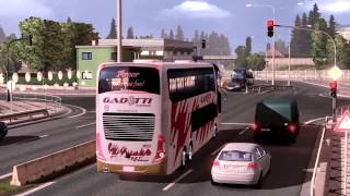 Euro Truck Simulator 2 Bus trip with Marcopolo G7 1800DD Volvo part1