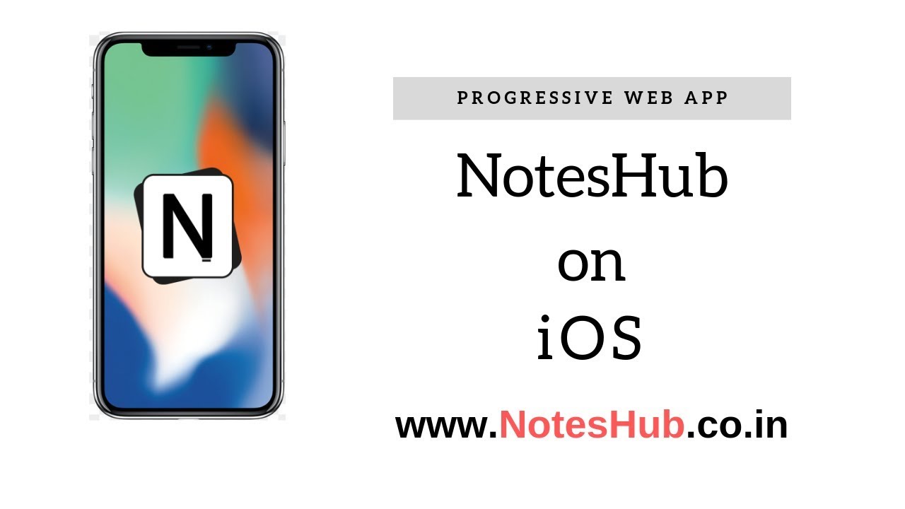 Install NotesHub.co.in as App on iOS in 30 sec