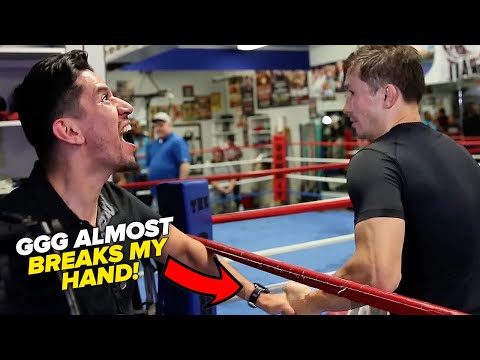 GENNADY GOLOVKIN CRUSHES REPORTERS HAND! DISPLAYS UNREAL GRIP STRENGTH!