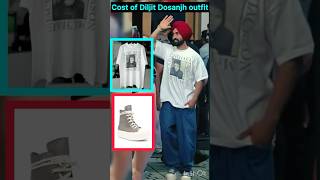 Cost of Diljit Dosanjh band tees & sneakers💫#fashion #shorts #shortvideo #trending #punjabisong