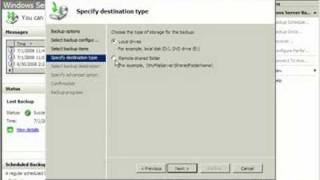 How to Backup to Network Share in Small Business Server 2008