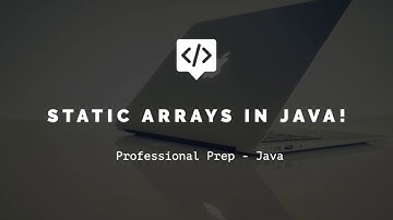 Static Arrays in Java!