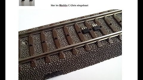 35  Hall Sensor TLE4905 als 2 Kanal Modellbahn Schaltgleis - Kontaktgleis hier im Märklin C-Gleis