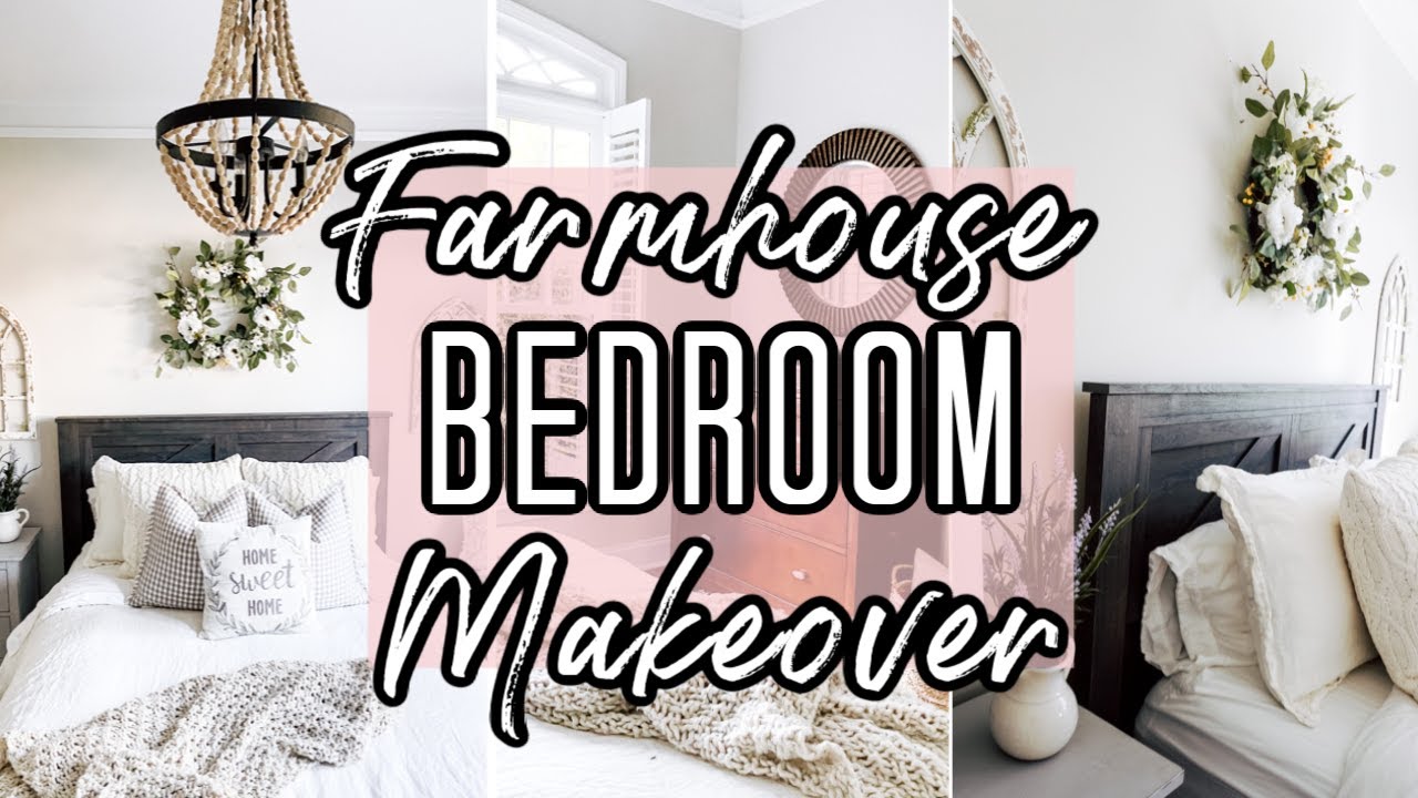 Farmhouse Decor Bedroom Makeover // Clean and Decorate // Farmhouse Bedroom Decor Ideas // Amy Fritz
