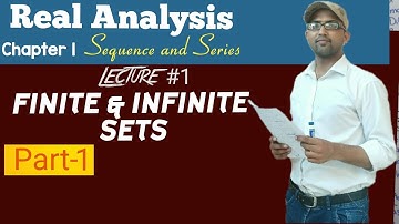 Real Analysis | Chapter 1 | Lecture 1 | Finite and Infinite sets (Part1)