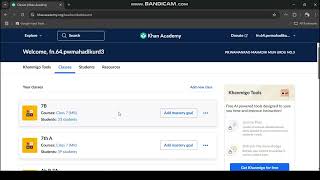 How to delete class in Khan Academy