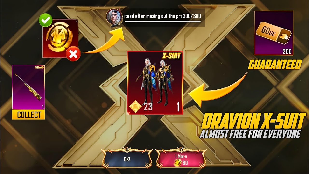 Get Guaranteed Dravion X-Suit & Upgraded AWM | Got Old 2 X-Suit Crate Opening & Best Trick | PUBGM