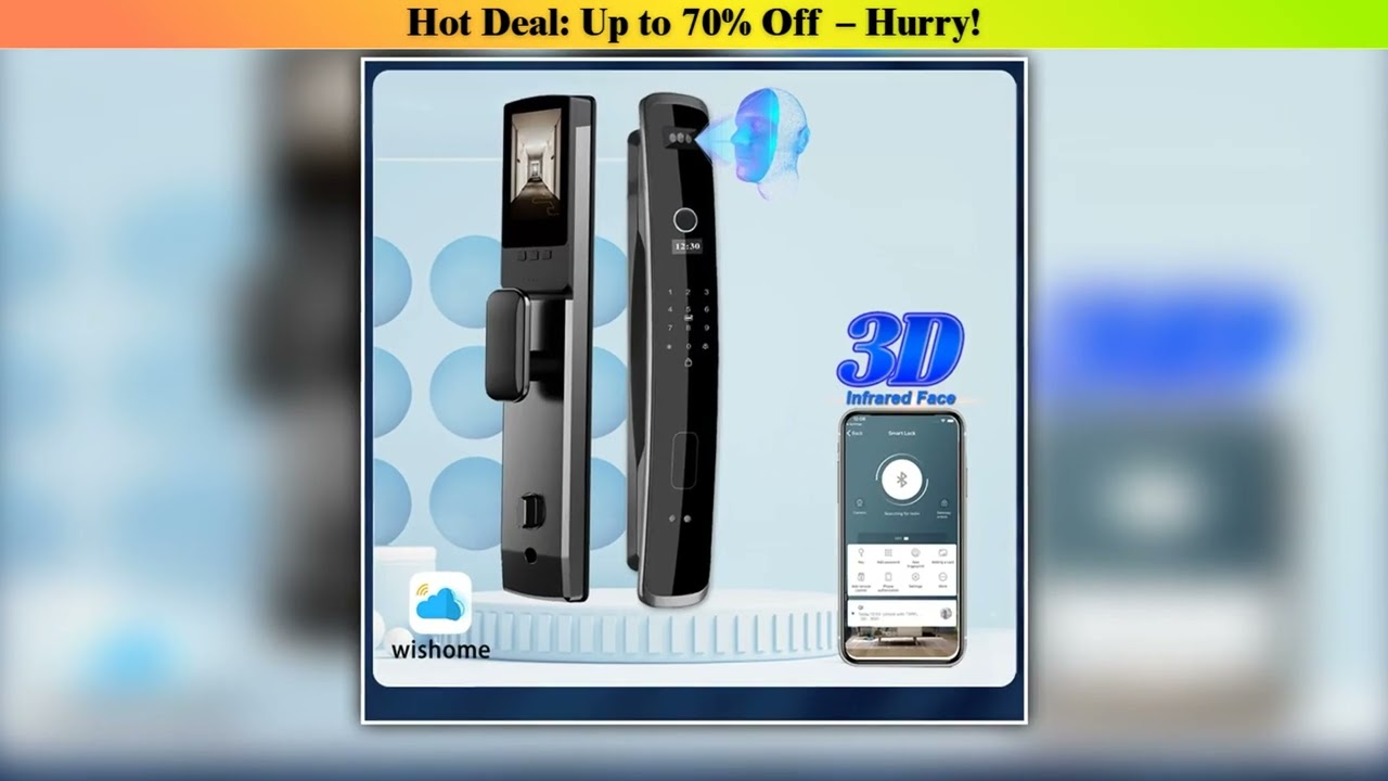 Slide Wishome Biometric Recognition Smart Door Lock remote control Fingerprint Password IC Card APP