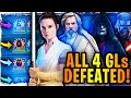 ALL 4 Galactic Legends on 3v3 Grand Arena Defense DEFEATED -  Kuiil Territory Battle Testing