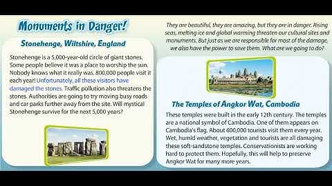 Monuments in Danger (Text) Excel 7 Module 4