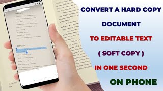 How to Convert/Translate Text on a Hard Copy to Editable Text - Soft Copy - 1 Second |2022|On Phone screenshot 2