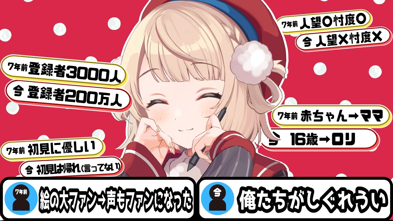 7年前と今をみた時のしぐれうい　＃しぐれうい　＃切り抜き