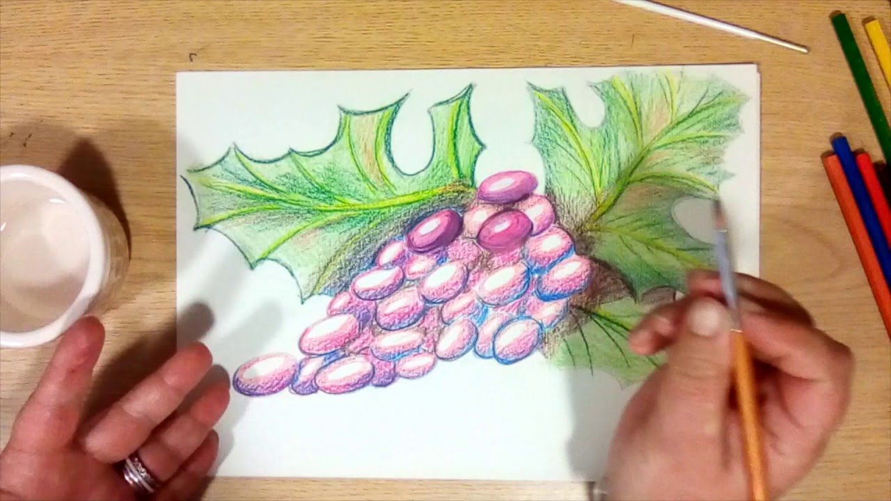 4a   Pintura com lápis de cor aguarelável 1