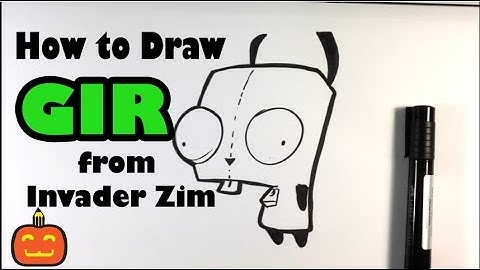 How to Draw Gir from Invader Zim - Halloween Drawings