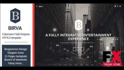 Preview Birva - Fullscreen Multipurpose HTML5 Template TFx