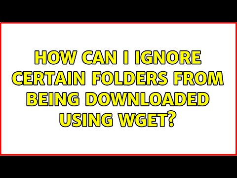 How can i ignore certain folders from being downloaded using wget?