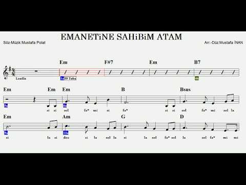 EMANETİNE SAHİBİM ATAM-Em-:Flute,Trumpet,Recorder,Melodica,Keyboard.