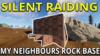 Silent Raiding My Neighbours Rock Base - Rust Solo Survival Gameplay