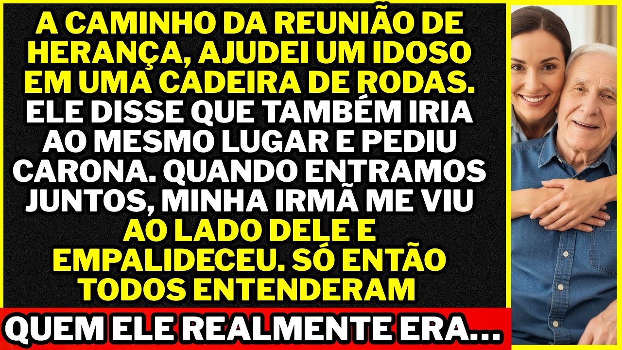 Minha irmã empalideceu na reunião de herança ao me ver com um idoso e entender quem ele era