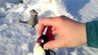 Pingu Homemade Funny In Snow Crazy