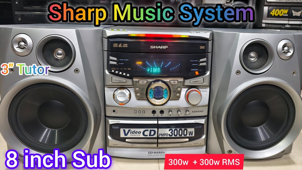 ❌sold🚫Sharp 300watts +300w RMS 🔥 8inch woofer🔊 3" tutor⚡ high bass💥 MHC RV600D🤠  