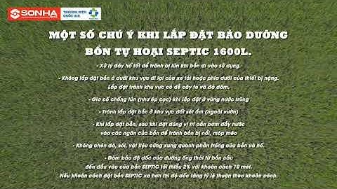 Hướng dẫn lắp đặt Bồn Tự Hoại Sơn Hà I Đại Thành Phát 8