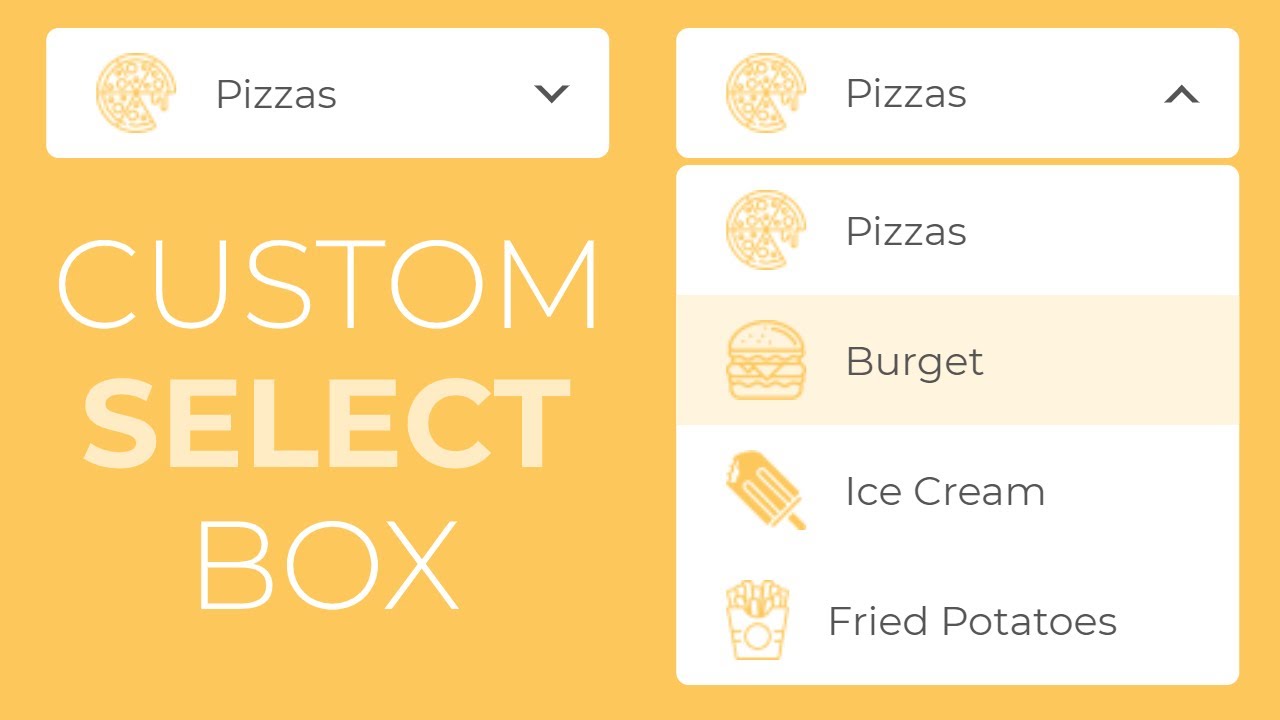 How To Create The Custom Select Box Using Html Css And Jquery Custom Dropdown Box Youtube