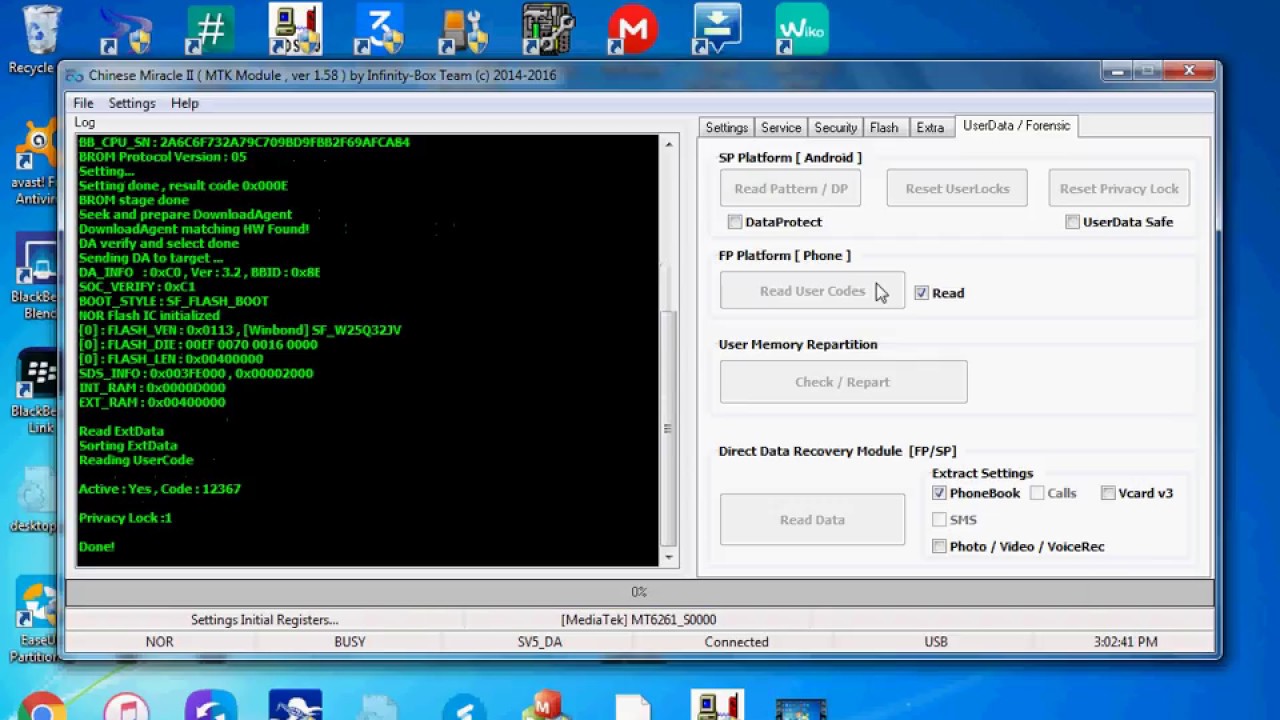 qmobile mtk read code