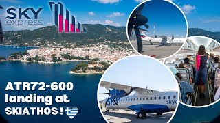 SKY EXPRESS ATR72 from Athens to Skiathos Airport, Greece (2023)