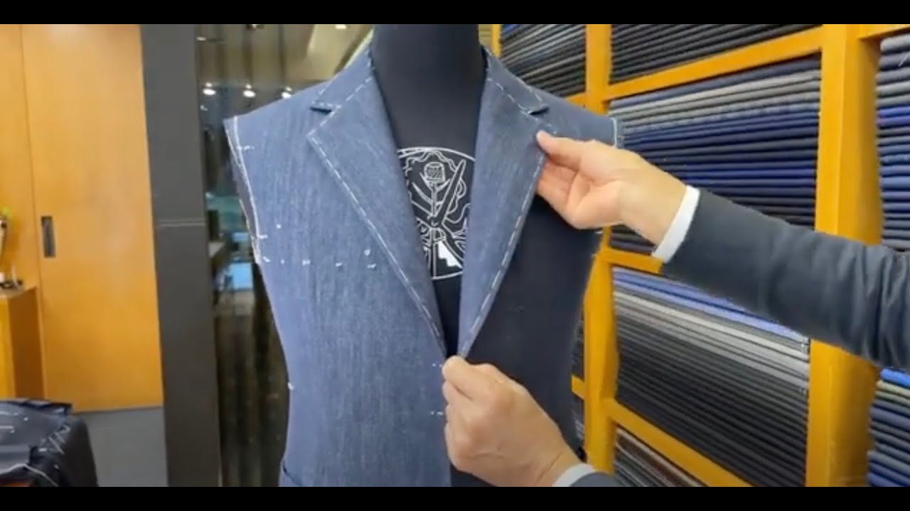 休閒牛仔西裝 領子製作