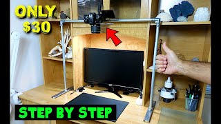 The Best Homemade Overhead Video Camera Setup - Low Cost & Highly Stable!