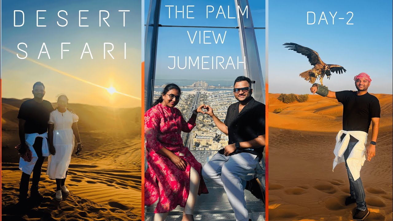 4k- Dubai Vlog Day 2 🇦🇪 | The Palm View Jumeirah 🌴 & Desert Safari Adventure 🏜️ | ATV Ride 