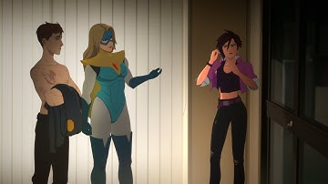 Dispatch Invisigal Secretly Hears Their PRIVATE CHAT!  Blonde Blazer & Mecha Man