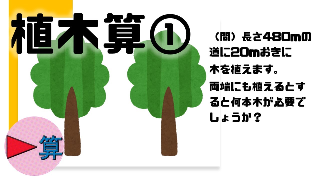 植木算 基本解説 中学受験算数 Spi 小4小5小6 Youtube