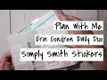 Daily Duo Plan With Me | Simply Smith Stickers Simple Daily Duo Kit | Erin Condren Daily Duo